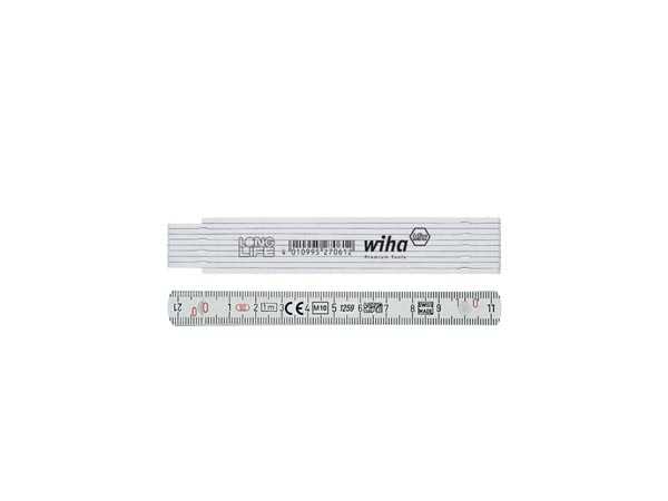 Wiha Folding Ruler Longlife 1 M Metric, 10 Segments (27062) White
