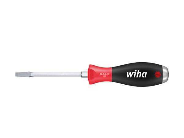 Wiha Screwdriver Softfinish® Slotted With One-Piece Hexagonal Blade And Solid Steel Cap (03228) 8,0 