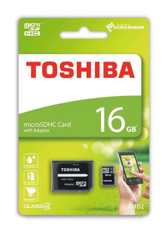 Toshiba Cartao Memoria Micro Sdhc 16gb Adaptador Classe 4
