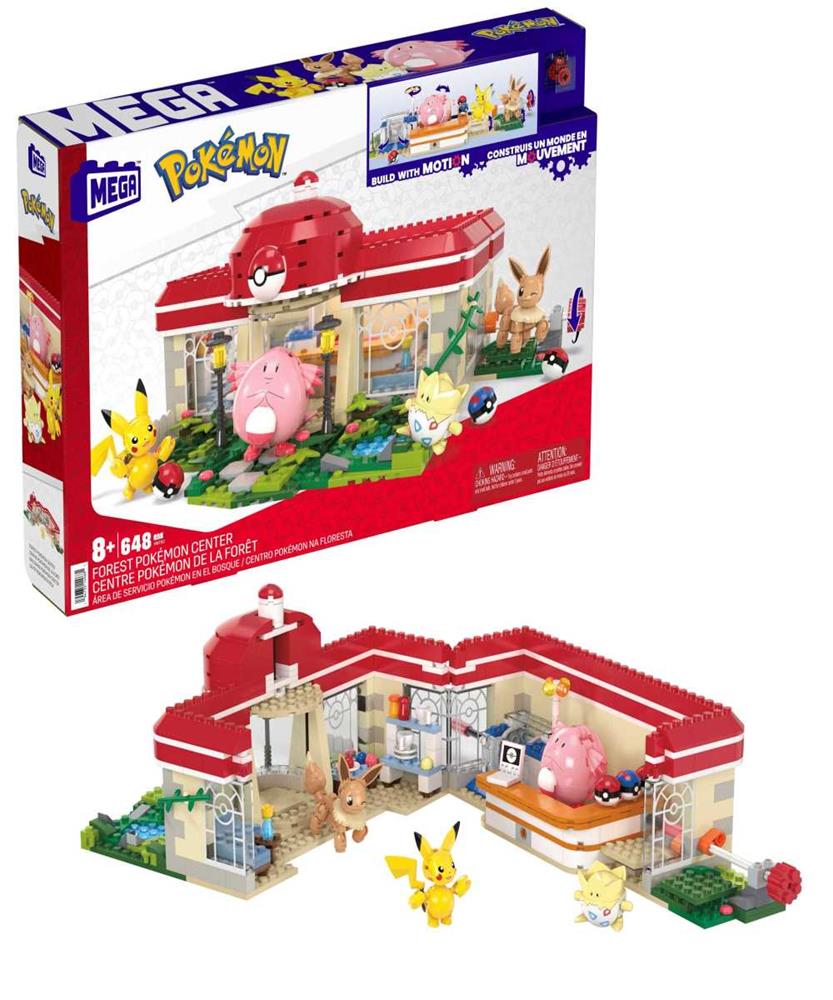 Kit de Construção Pokémon Mega Construx - Forest Pokémon Center 648 Peças 