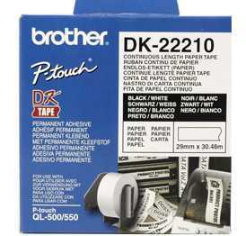 Brother	adress-Etiketten Dk-22210 F?r Ql-500/550	(29mm)