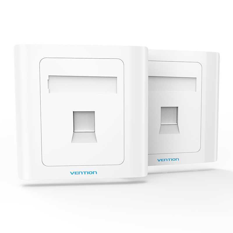1-Port Keystone Wall Plate 86 Type Vention Ifaw0 White