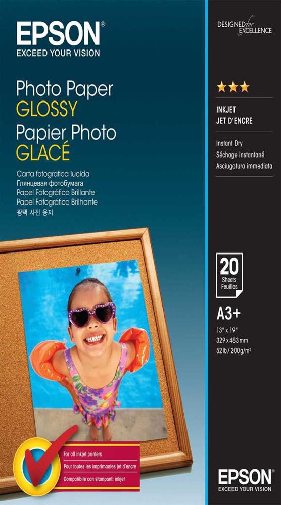 EPSON PHOTO PAPER GLOSSY PAPEL FOTOGRÁFICO A3+ BR.