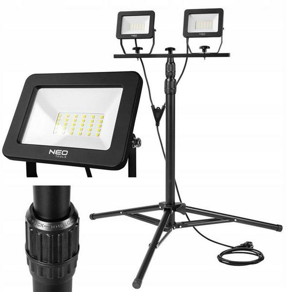 Double Spotlight 2x30w SMD LED 5400lm On Tripod 1.8m