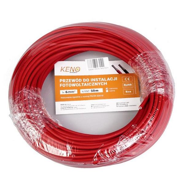 6mm2 Red Cable  50m Pack