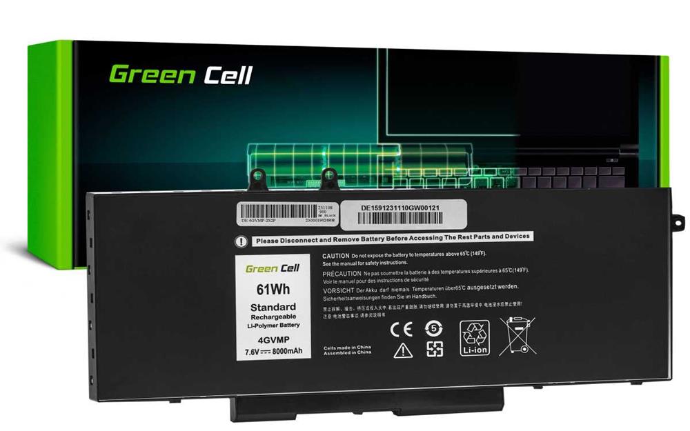 Bateria de célula verde 4GVMP para Dell Latitude 5