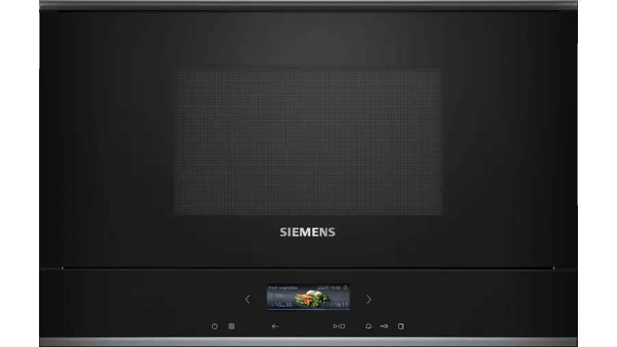 Siemens Microondas Integ 21lt 900w Vidro Preto