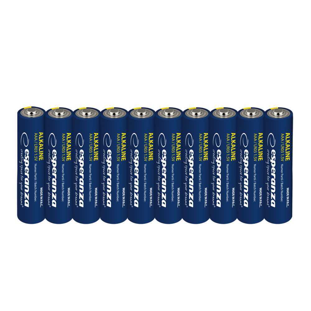 Esperanza Alkaline Batteries AAA 10pcs. Shrink Foil Wrapped