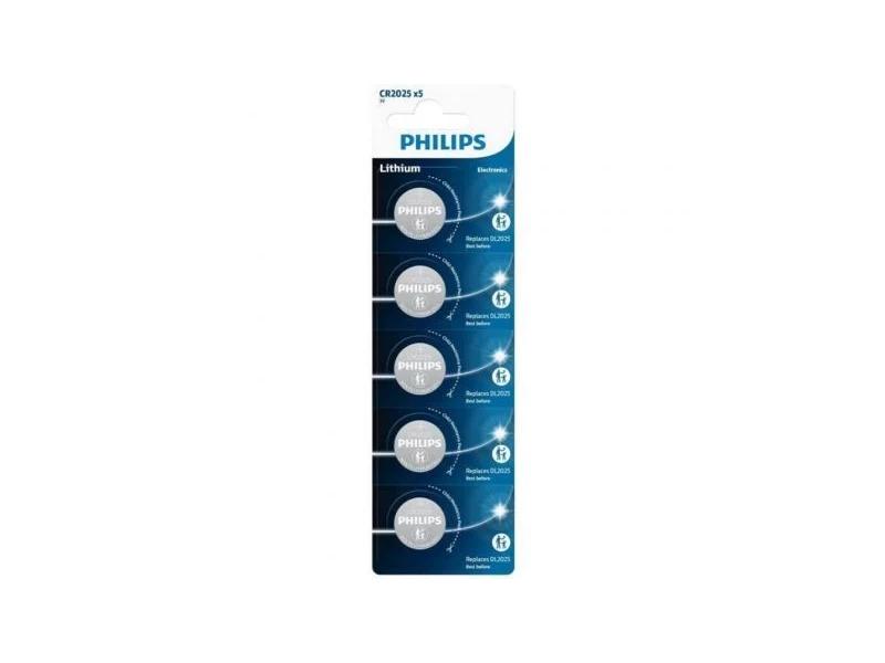 Pacote de 5 Baterias de Botão de Lítio/3v Philips