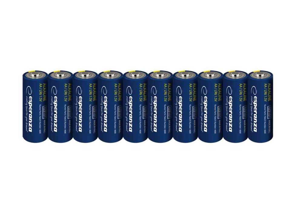 Esperanza Alkaline Batteries AA 10pcs. Foil Wrapped With Tag