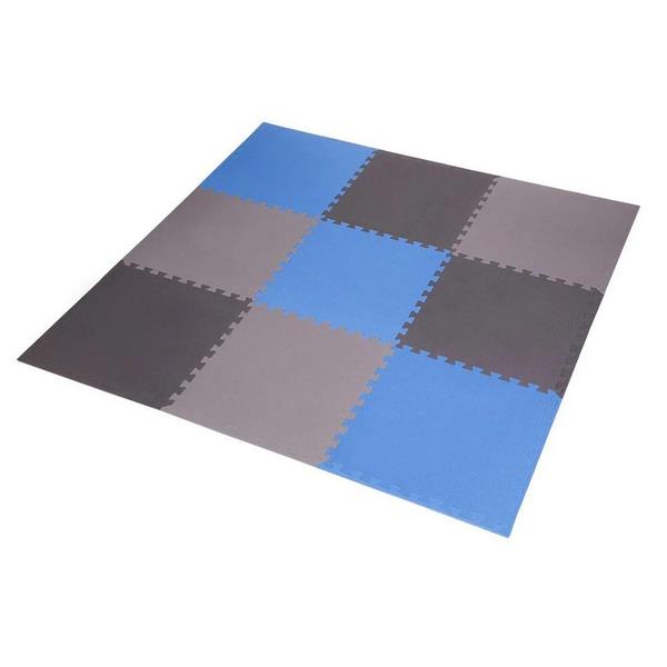 Puzzle Mat Multipack Azul-Cinza 9 Elementos 10mm