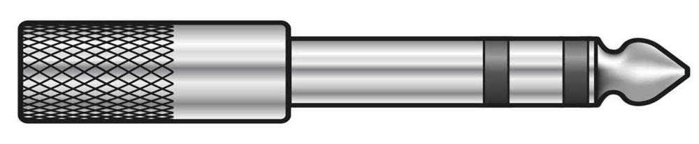 Adaptor 6.3mm Stereo Jack Plug - 3.5mm Stereo Jack Socket