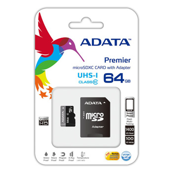 Adata Micro Sdxc 64gb Memory Card Microsdxc Class.