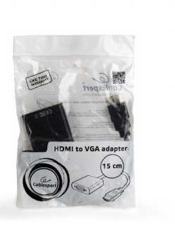 Gembird A-Hdmi-Vga-04 Video Cable Adapter 0.15 M Vga (D-Sub) Hdmi Type a (Standard) Black