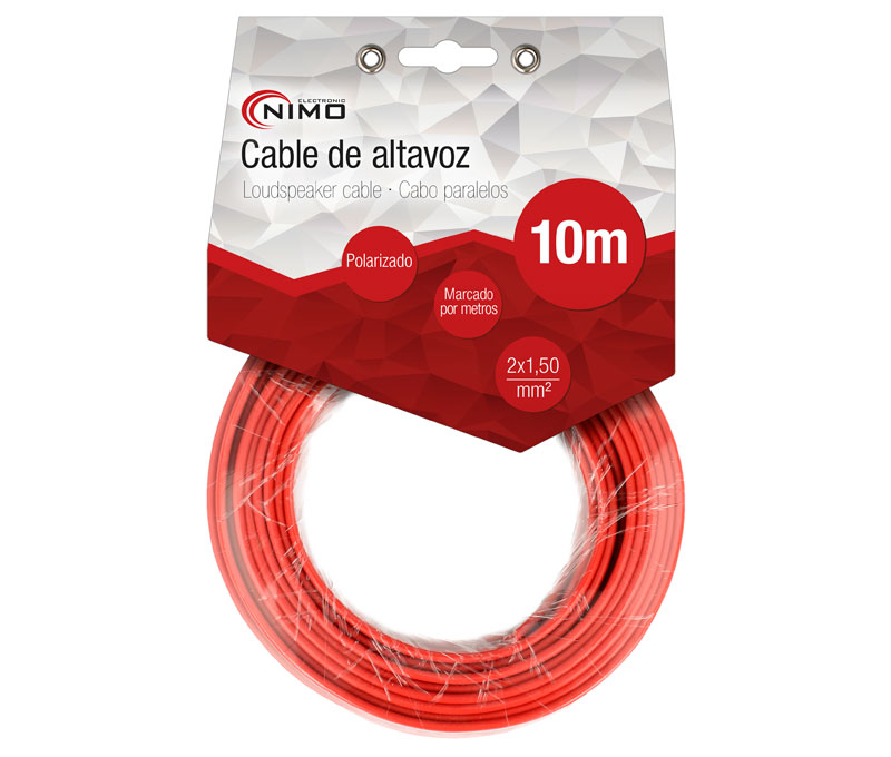 Cabo de Coluna 2x1.5mm² Preto/Vermelho 10m
