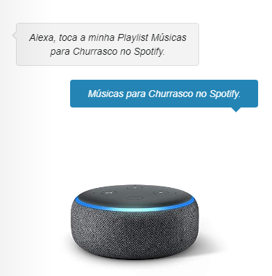 O Amazon Echo Dot 3 reproduz música através de comandos de vós. 