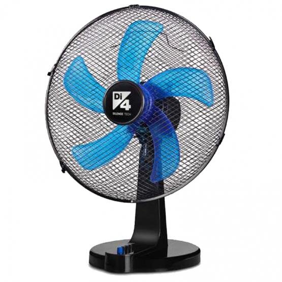 Ventilador de mesa con 5 pás azules