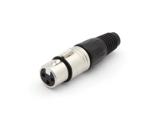 Ficha Xlr F&ecirc;mea 3 Pinos Niquel