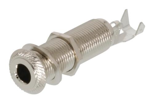 Conector Mono 6.35 Mm Hembra Metal Plata