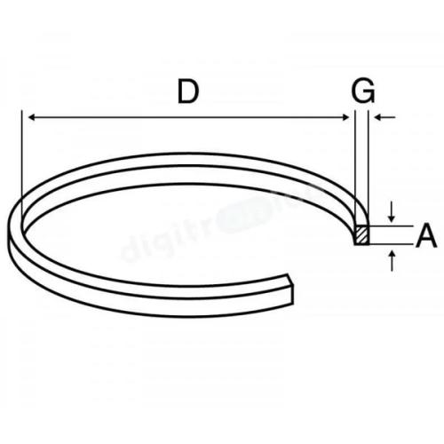 Correia de Video Quadrada D = 75 x G = 1 x A = 1mm
