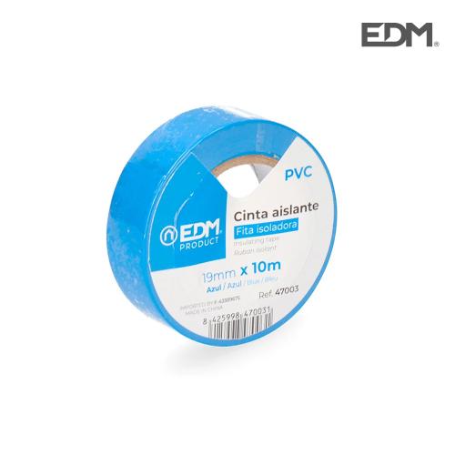 Fita Isoladora 10m X 19mm Azul Edm Alta Qualidade