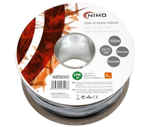 Bobine Cabo Coluna Redondo 2x 0,75mm (100 Mts)