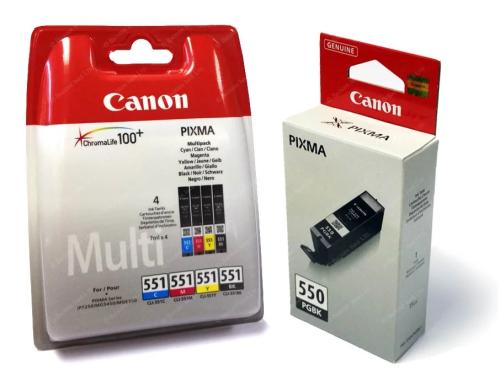 Canon Ink Cart.Pgi-550/Cli-551 Multipack F?r Mg6350/Mg5450/ Ip7250/Mx925 Pgbk/C/M/Y/Bk/Gy (6496b005)
