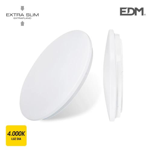 Candeeiro de Teto/Parede de Superf&iacute;cie LED 18w 4000k &Oslash;33x6,6cm Edm