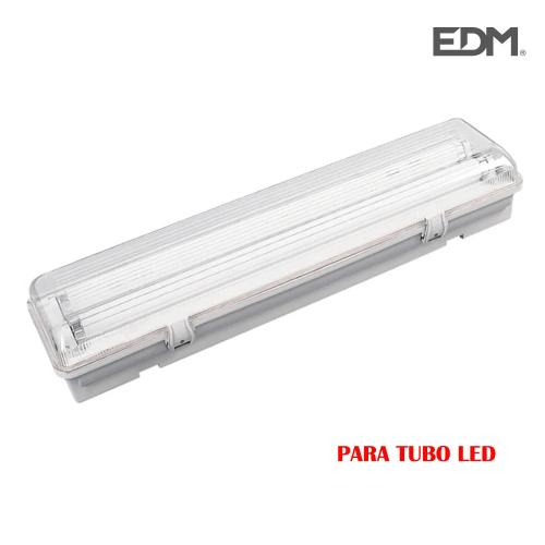 Armadura Fluorescente Estanca para Tubo LED 2x9w (Eq. 18w) 220v 65cm Ip65 Edm