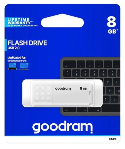 Goodram Usb Flash Drive Ume2 8 Gb Usb Type-A 2.0 White
