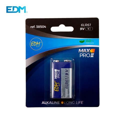 Pilha Edm Alcalina Long Life 6lr6 - 9v (Bl&iacute;ster 1 Unid.) 26,5x17,5x48,5mm