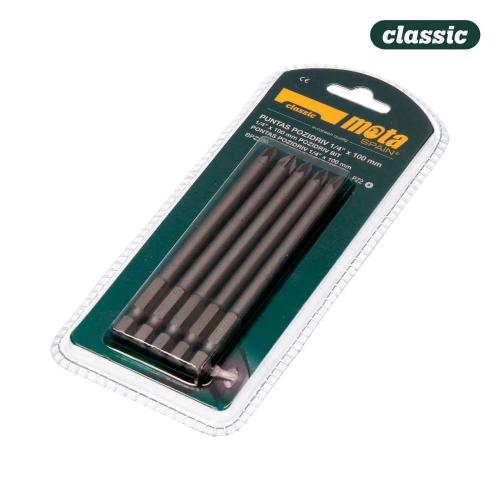 Pack 5 Pontas Bit P&ccedil;a 2X90Mm 1/4' A&ccedil;o Bpz290