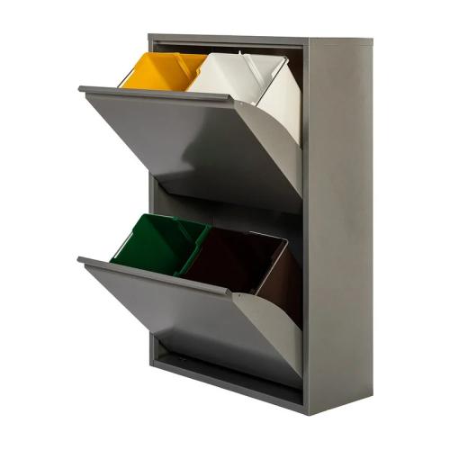 Armario Metalico Reciclagem 4 Gavetas Cinzento 92x60x25cm