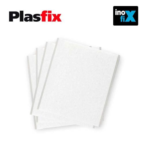 Pack 4 Feltros Adesivos Sinteticos Branco 100x85mm Plasfix Inofix