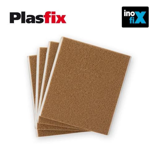 Pack 4 Feltros Adesivos Sinteticos Castanho 100x85mm Plasfix Inofix