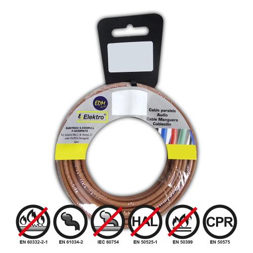 Rolo de Cabo  4mm Castanho 50mts. Livre de Haloge.