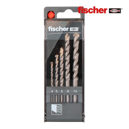 Pack 5 Brocas de Percuss&atilde;o S &Oslash;4/5/6/8/10mm 543025 Fischer