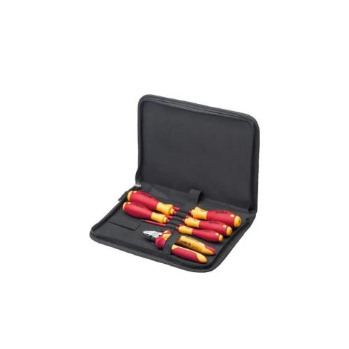 Wiha Tool Set Electrician Screwdriver, Diagonal Cutters, 6-Pcs. In Bag (33969)