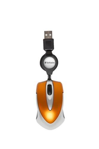 Verbatim Usb Maus Go Mini Optical Travel Volcanic Orange Retail