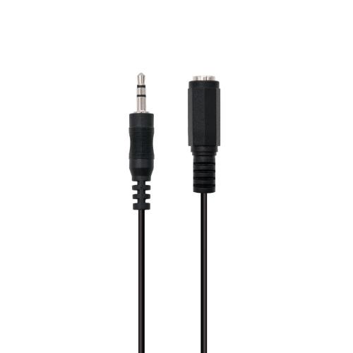 Cabo Extens&atilde;o de &Aacute;udio Ewent Ec1652 Jack 3.5mm Macho/F&ecirc;mea 5m Preto