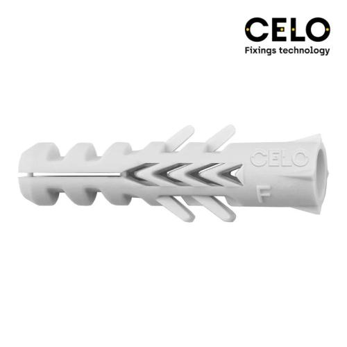Caixa 25 Unid. Bucha Nylon Duplo Anti-Giro Din/Ref F &Oslash;12mm Celo