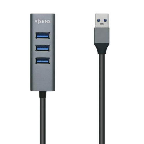 Hub Usb 3.0 de Alum&iacute;nio (Cinza) - Aisens