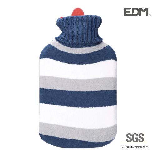 Botija de &Aacute;gua Quente. Modelo Listas Azuis 2 L Edm