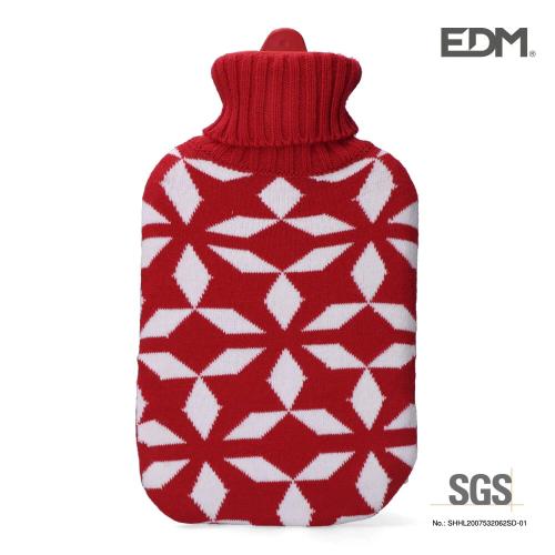 Botija de &Aacute;gua Quente. Modelo Simetrias Vermelhas 2 L Edm