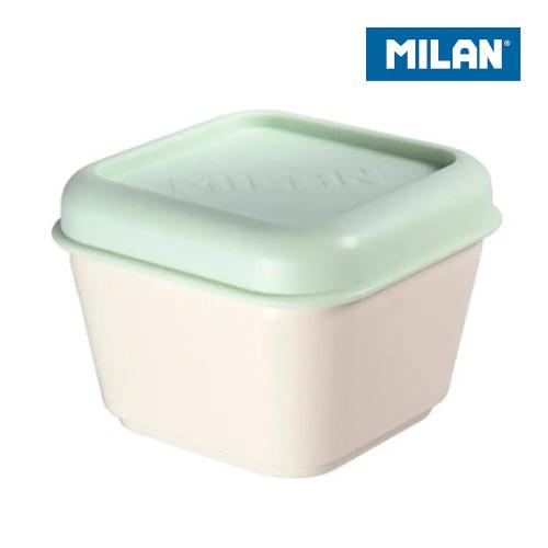 Recipiente para Alimentos Quadrado 0,33l Tampa Verde Milan