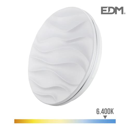 Aplique Super LED 24w 2490lm 6500k &Oslash;38x7cm Modelo Desert Edm