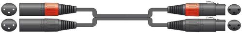 Cabo &Aacute;udio 2x XLR F&ecirc;mea para 2x XLR Macho 6.0m