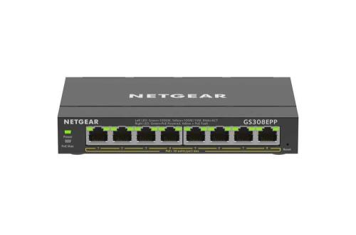 Switch de Rede 8 Portas Gigabit Poe+ Plus Switch Gerido L2/L3 - Netgear