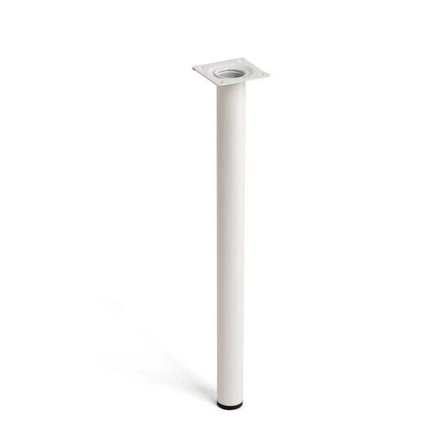 P&eacute; Cil&iacute;ndrico de A&ccedil;o. Cor Branco. Mod. 401g. Medidas &Oslash;3x40cm 2-401g.400.01 Rei