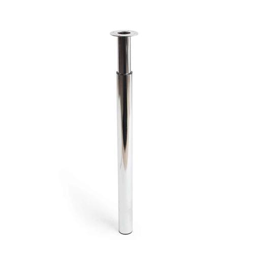 P&eacute; Cil&iacute;ndrico Extens&iacute;vel em A&ccedil;o. Cor Cromado Brilho. Mod. 406e. Altura 71/110cm. Rei